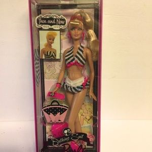 Then and Now Bathing Suit Barbie Doll Mattel 2008 NEW
